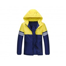 COTTON-PADDED COAT NAVY YELLOW